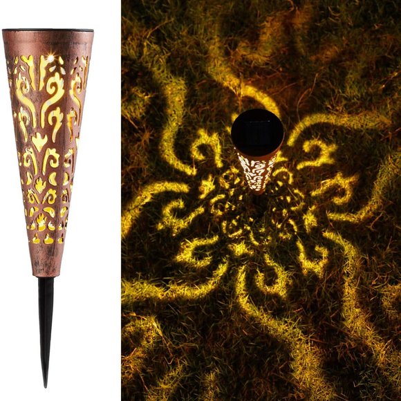 New Bronze 6Pcs Garden Decor Solar Outdoor Lights - Picture 5 of 6